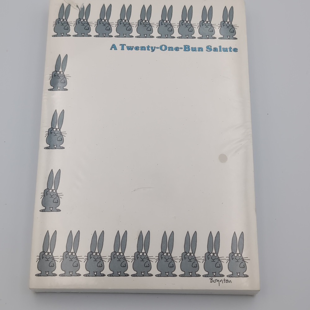 Vintage 1976 Sandra Boynton Twenty-One-Bun Salute Stationery Pad 125 Sheets